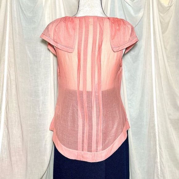 Anthropologie Moulinette Soeurs Silk Cotton Blend Blouse - Picture 3 of 5